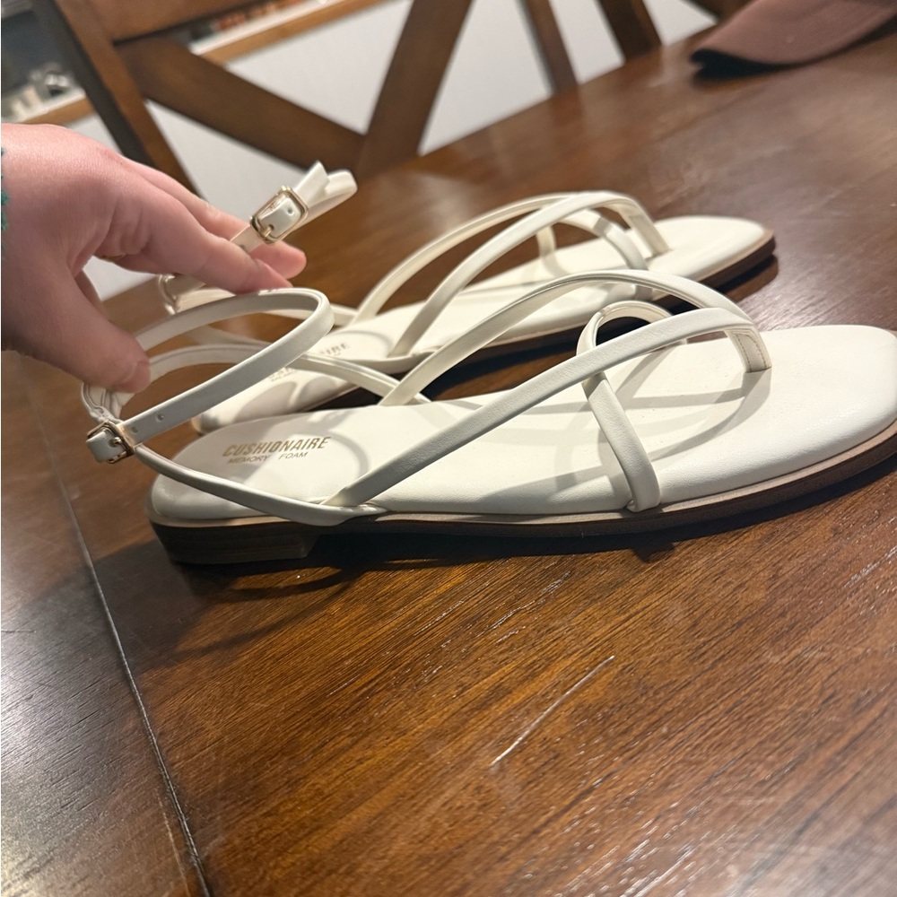 White Strappy Sandals - Brand new, never worn!